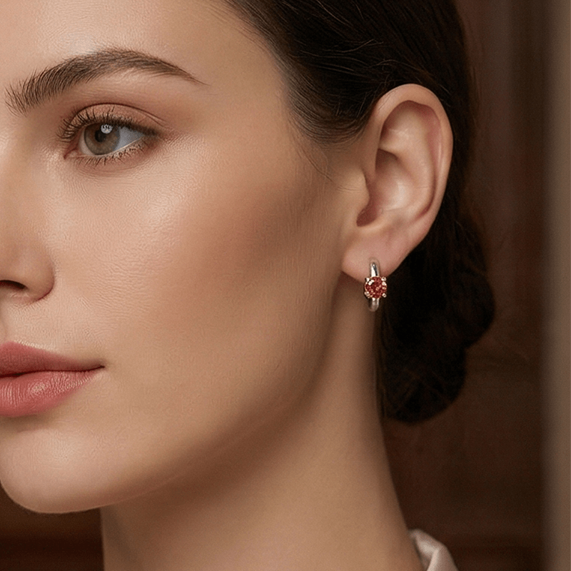 0.5 Carat Stylish Moissanite Earrings, Classic Design
