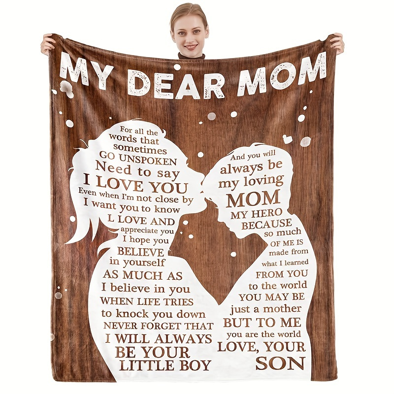 

Gift For Mom I Love You Gift From Son Best Creative Gift For Mom Blanket Christmas Valentine's Day Gift Bed Blanket