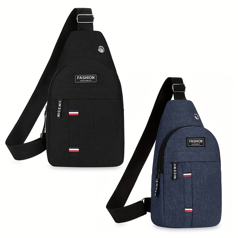 TEMU 2pcs Set Of Portable Commuting Essentials, Stylish And Practical Men's Shoulder Crossbody Bag, Adjustable Strap, Design, Handheld, Unisex,