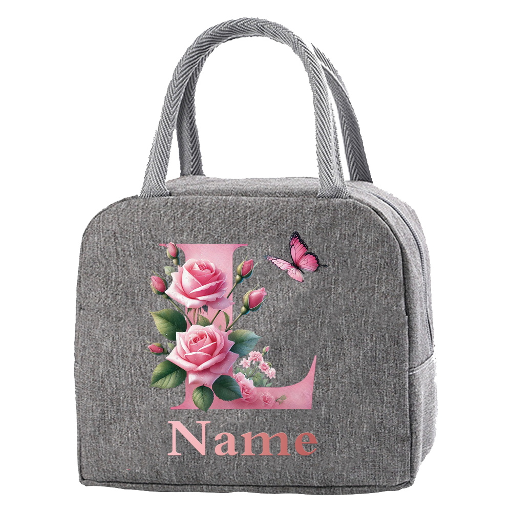 TEMU [Personnalisé] Sac à déjeuner isotherme avec nom personnalisé, Bento Pack, sacs isothermes en aluminium, sacs de glace, sac à main pour femmes,