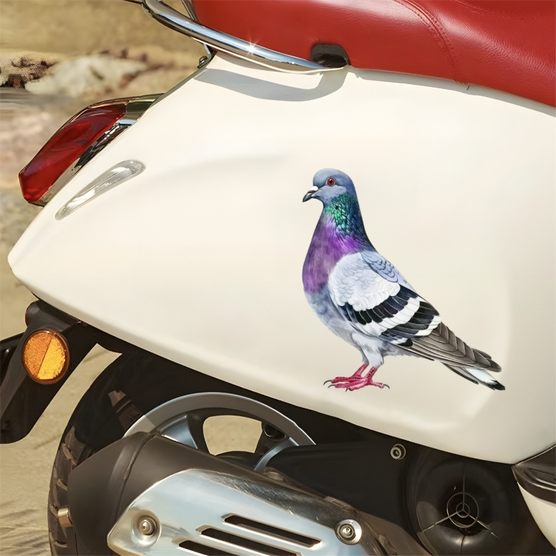 

Un autocollant de pigeon une voiture, un ordinateur portable ou un casque - Autocollant esthétique casque - Fabriqué en PVC