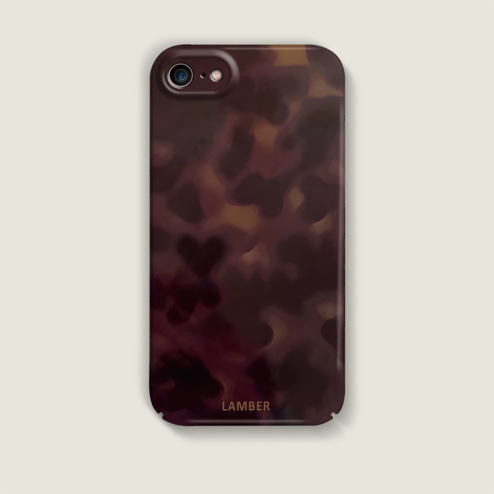 TEMU Amber Leopard Protective Slim Aesthetic-brown Amber Film Hard Phone Case For Iphone 7/8 16e Se (2022) Se (2020) /8/se2/se3 Cover Casing