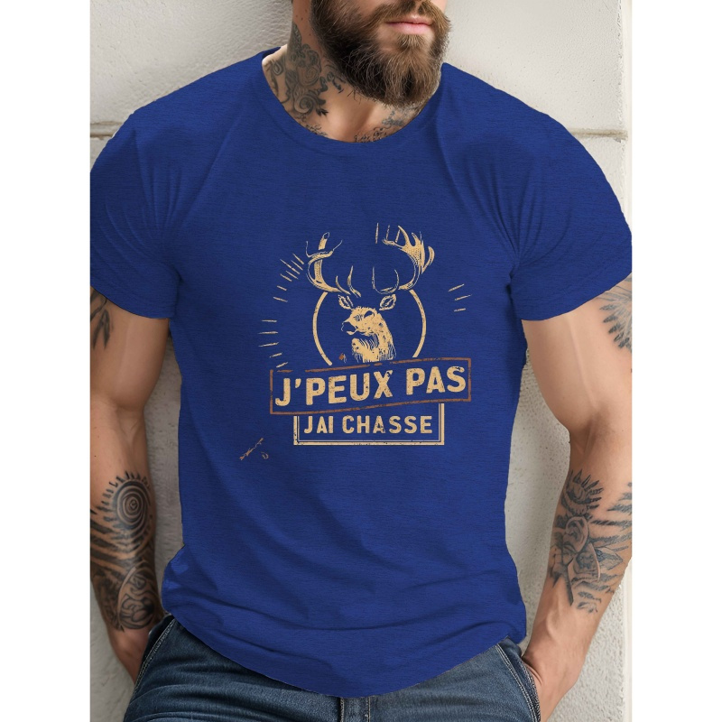 

T-shirt Homme "Je ne pas, j'ai chassé" de - Tee-shirt Noir Décontracté à Manches Courtes avec Phrases , Polyester, Lavable en Machine pour l'Été