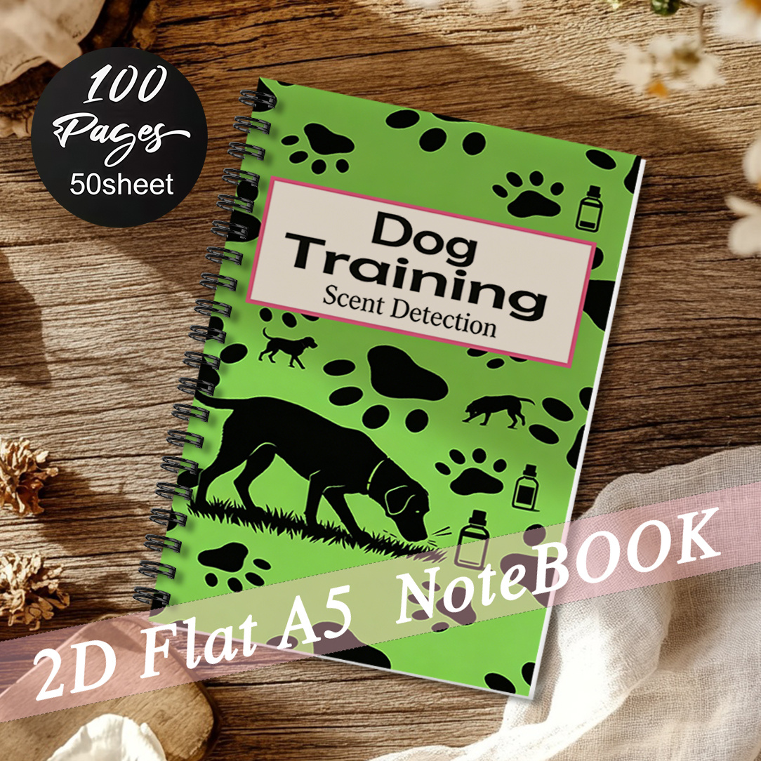 1pc HAROLOEN Dog Training Log Book with Scent Tracking Journal & Odor Detection Planner - Compact Coil Notebook Suitable for Working Dog Owners, Obedience Training Records, Gift for Pet Trainers, for Home & Outdoor Use for Scent Mission Planner