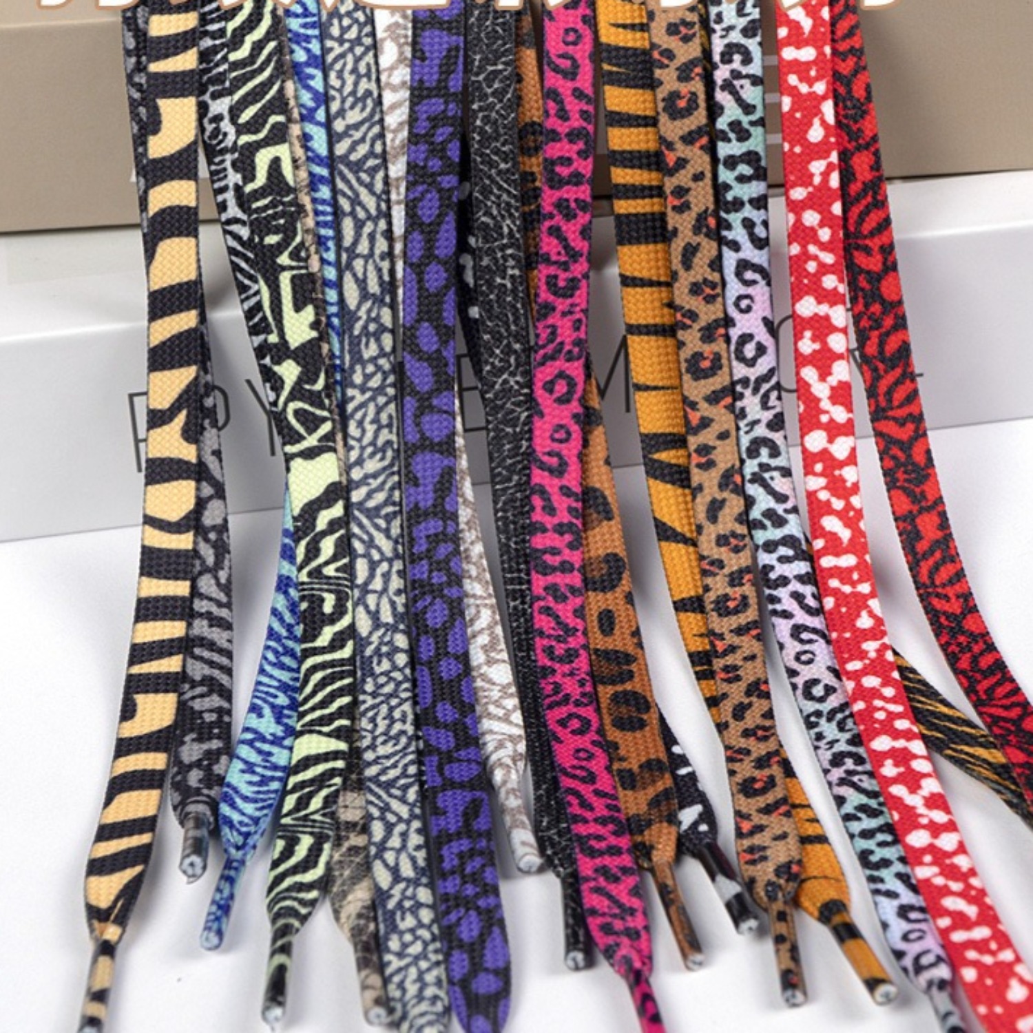 Temu – TEMU 3pairs Random Colours Leopard Print Flat Shoelaces (2 Laces), Animal Pattern Replacement Laces For Sneakers, Sports Shoes, Canvas & Sneakers,