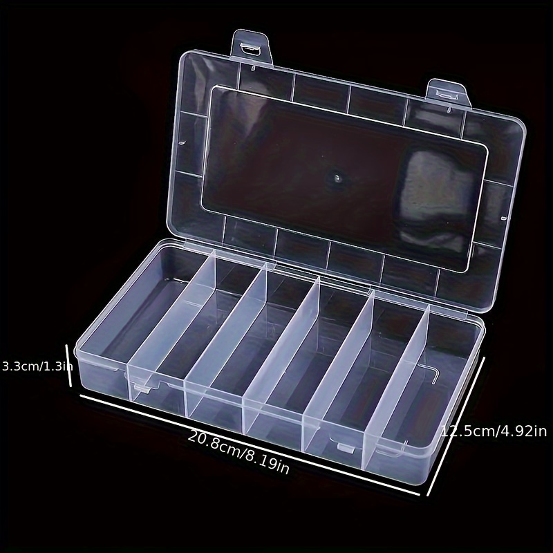 6-compartment acrylic storage box with lid - dustproof, space-saving, clear display, modern   design for cosmetics, makeup brushes, and small items, makeup organizer storage,   design, transparent compartments Product details 2