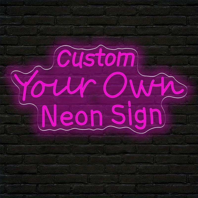 Personalized Custom Text LED Neon Light, USB Powered