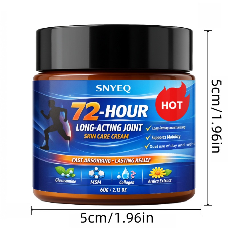 72-HOUR LONG-ACTING JOINT SKIN CARE CREAM-72 Hours, Conditioning, INSIST ON USING, Very Suitable for Lumbar Spine, Elbow, Joint Skin, Specially Developed for The Elderly, Athletes, Sedentary Office Workers, in a Week, 60G/2.12 OZ