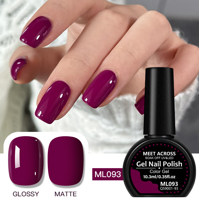 1pc Purple /led Gel Nail Polish Suitable For & Diy, Compatible, Color Gel For, For Nail
