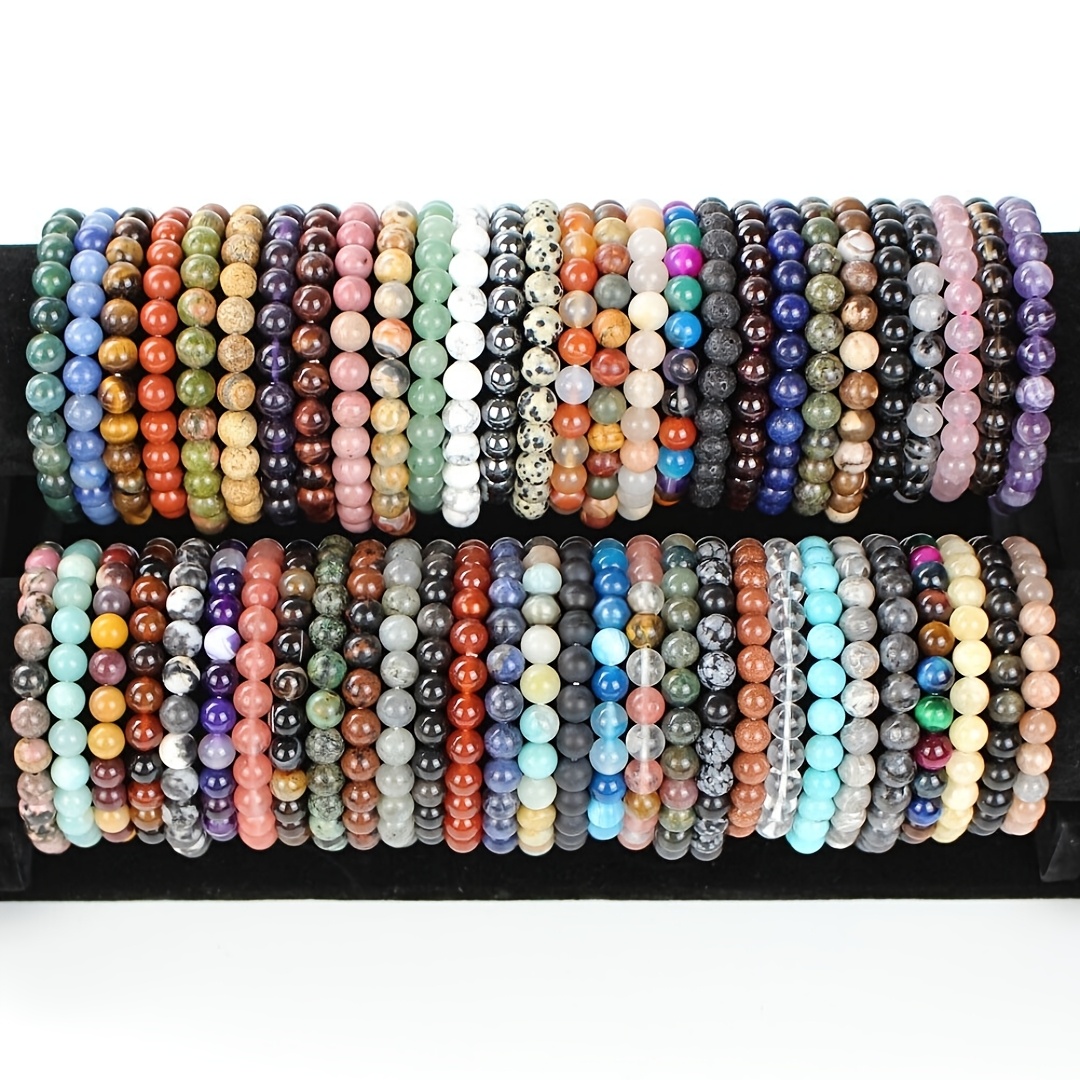 27pcs Bohemian Handmade Glass Bead Bracelets Set