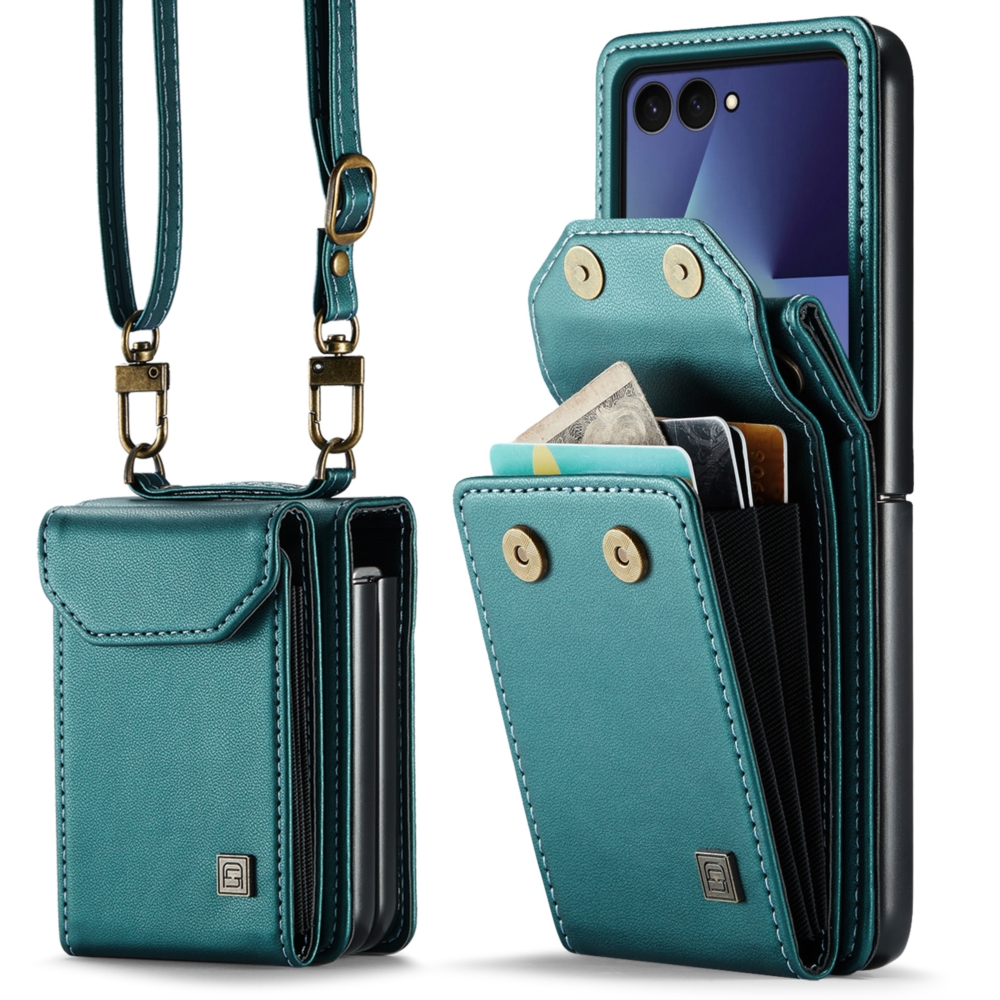 TEMU Phone Case: Fashionable Business Multi-card Slot Flip Card Holder Case, Full Coverage Drop-proof Phone Case For Z Flip 8