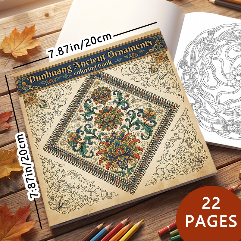 TEMU 1pc Coloring Book Suitable For & - Chinese Mandala Patterns, Traditional Art With Oriental Designs, Relax Activity Book For, Birthday Gifts,