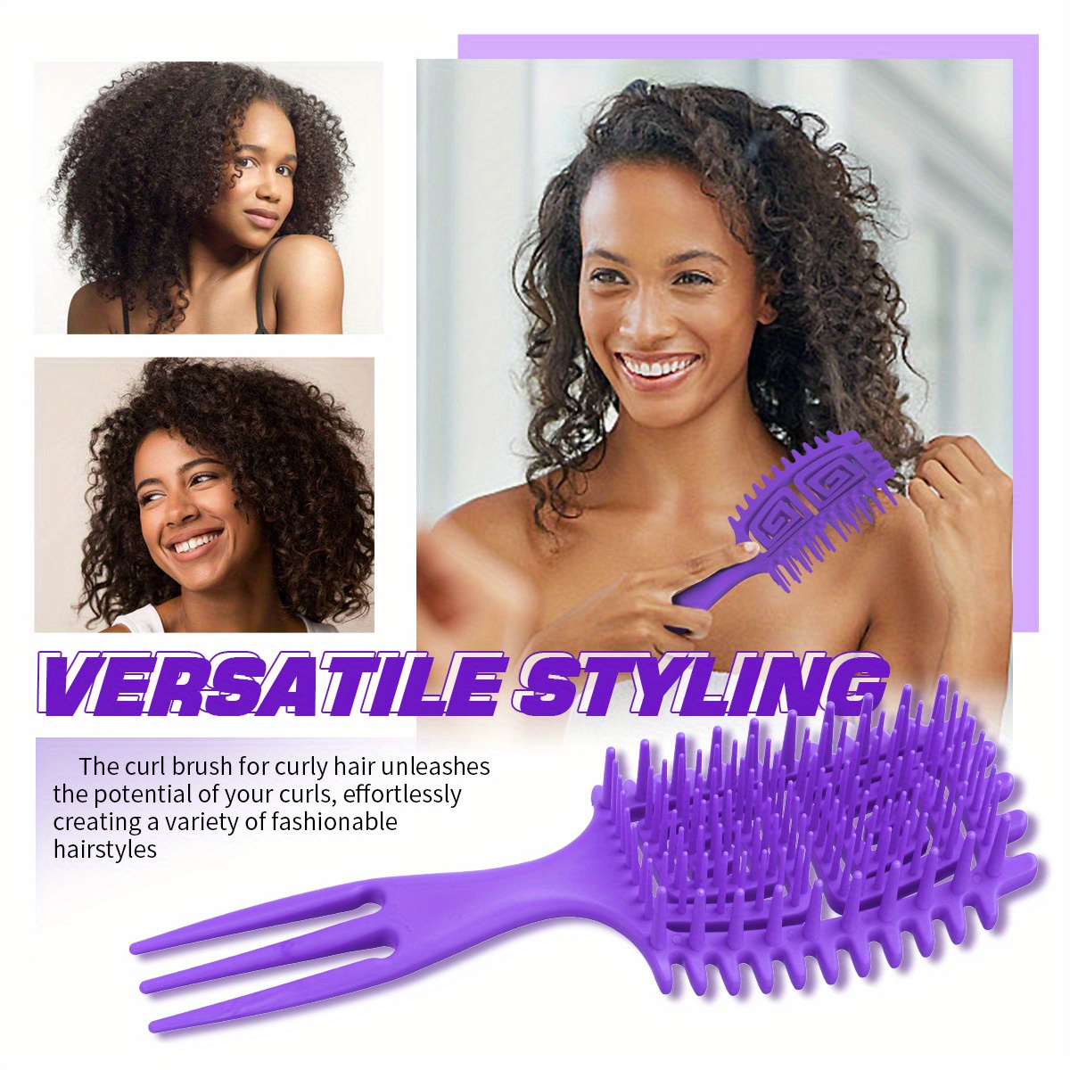 1pc curly hair brush handle wet hair comb styling Temu Australia