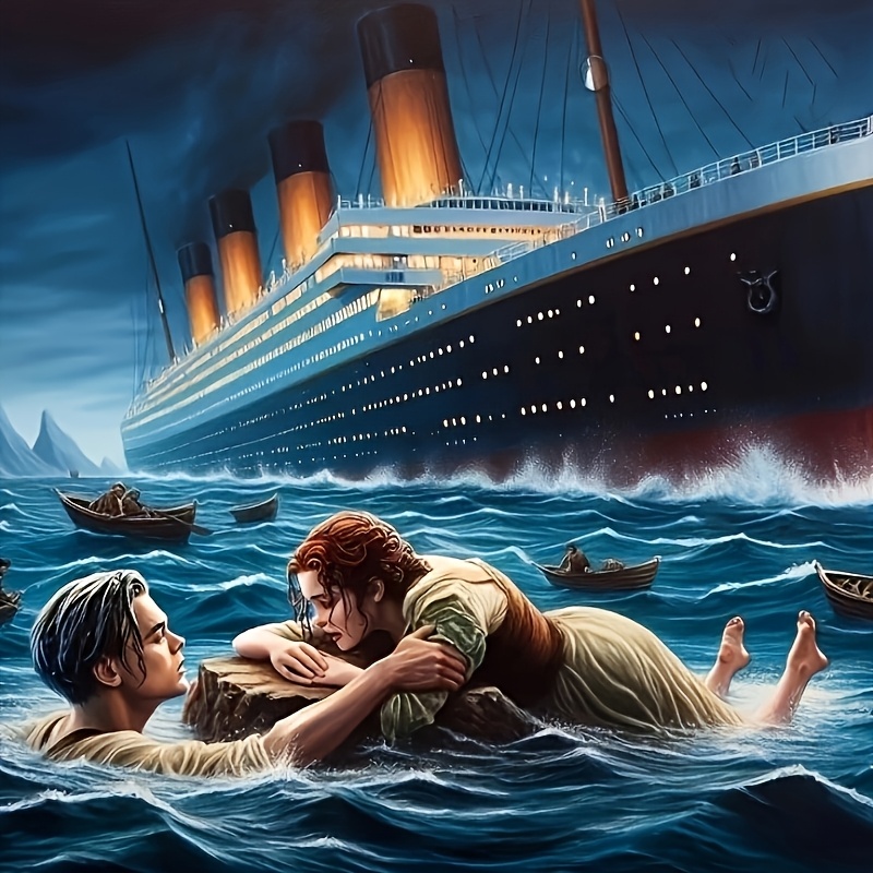 TEMU Ocean Ship Frameless 5d Diamond Painting Set, Diamond Painting, Full Art, Diamond Painting Art Craft For Wall Decoration And Surprise Gift