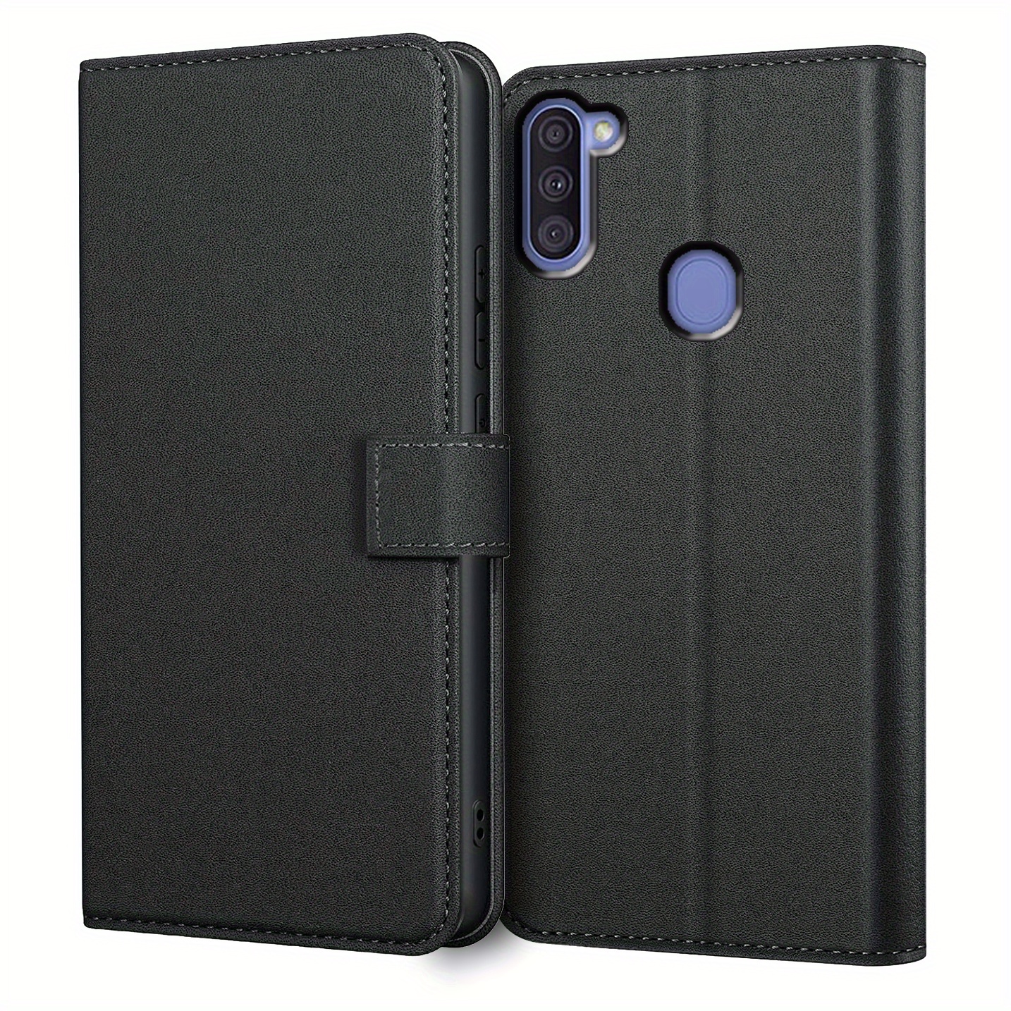 TEMU Phone Case - Protective Wallet Case Cover For Galaxy M11 / Galaxy A11, Featuring A Kickstand And A Card Slot, Faux Leather