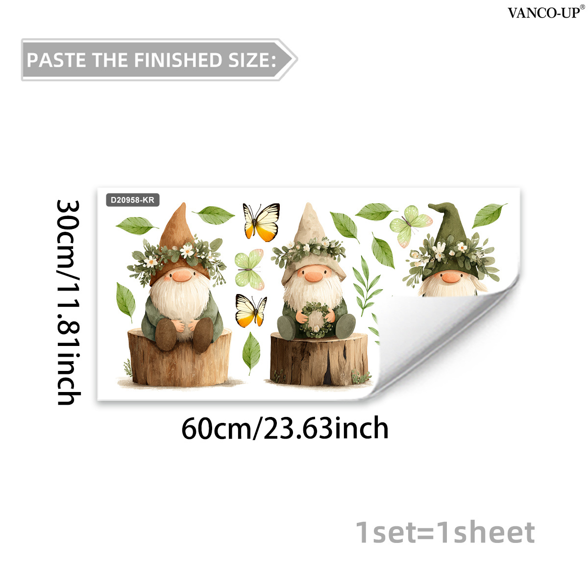 *60cm Elf Floral Window Sticker, Electrostatic Glass Decoration, D20958