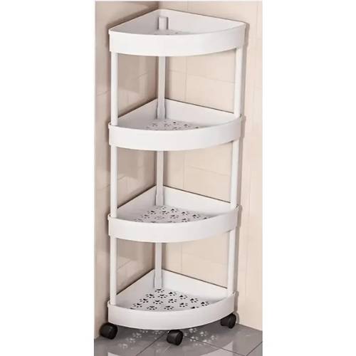 suitable for 48 rotating wheel bathroom corner shelf fan shaped three layer storage rack space saving 90 corner design thickened and elevated hollow drainage plastic material suitable for bathroom kitchen bedroom living room