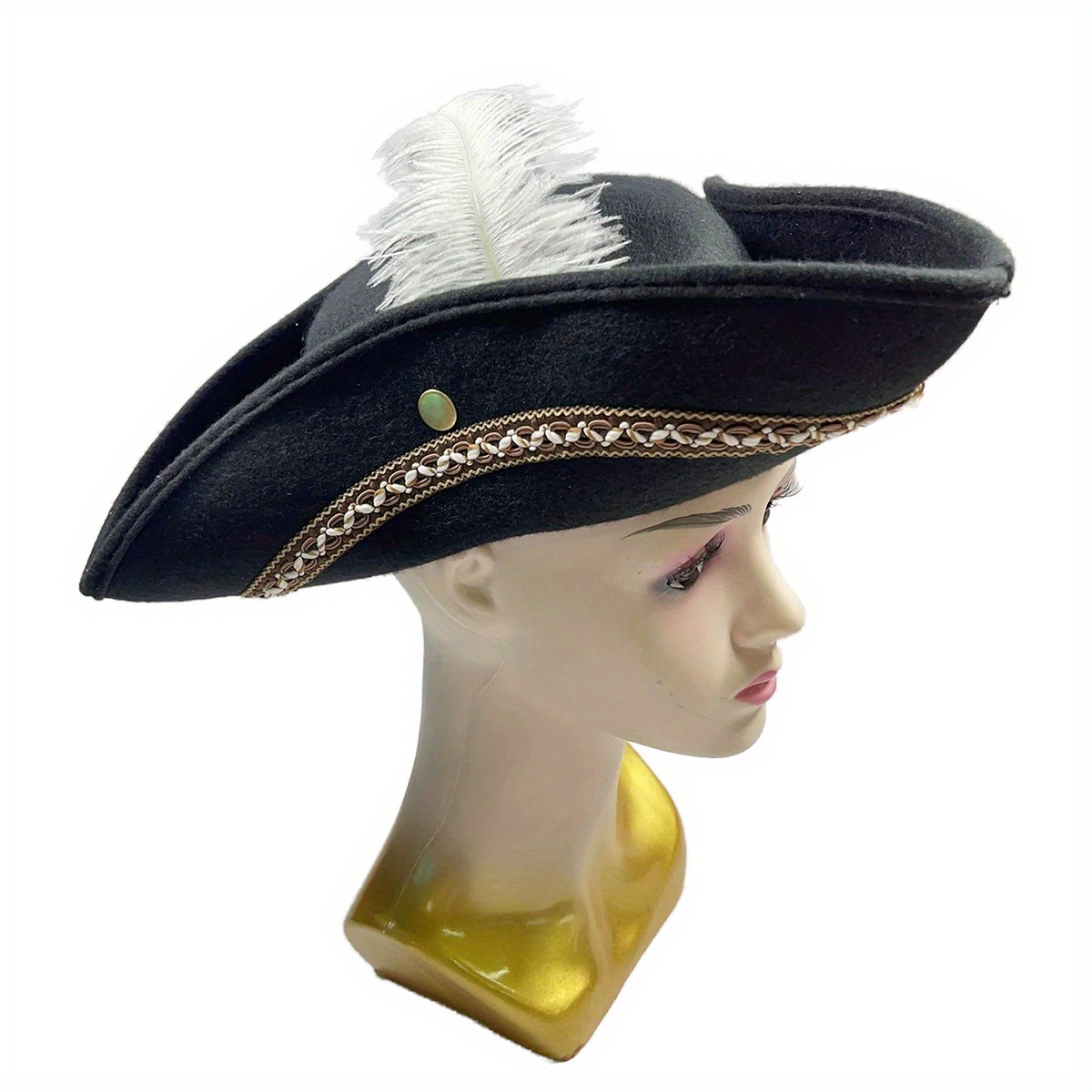 s s pu leather pirate hat sailor hat fashion Temu