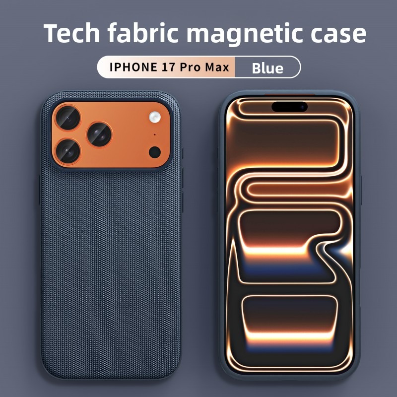 Etui za telefon - Novi ultra-tanek etui iz tehnološke tkanine z vgrajenim magnetnim polnjenjem, združljiv z etuijem za Apple 17 Pro Max, Iphone