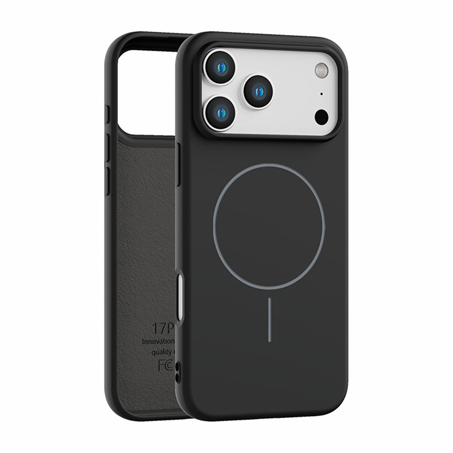 Image of Phone Case: Magnetic Silicone Phone Case For Iphone 17/17 Air/17 Pro/17 Pro Max/16/15/14/13/12//pro/pro Max, Anti-slip Shockproof Protective Cover With Strong Magnets