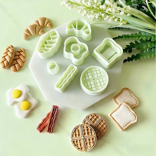 7pcs exquisite cutting mold set for themed polymer clay durable plastic clay cutters in shapes for jewelry making earring making crafts sturdy construction