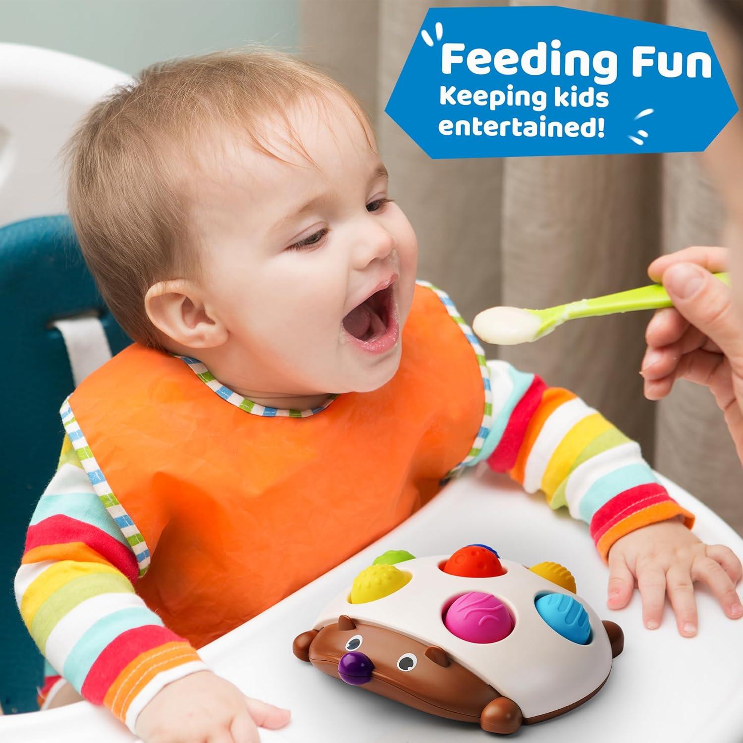Sensory Baby Toy for Infants with Hedgehog Design