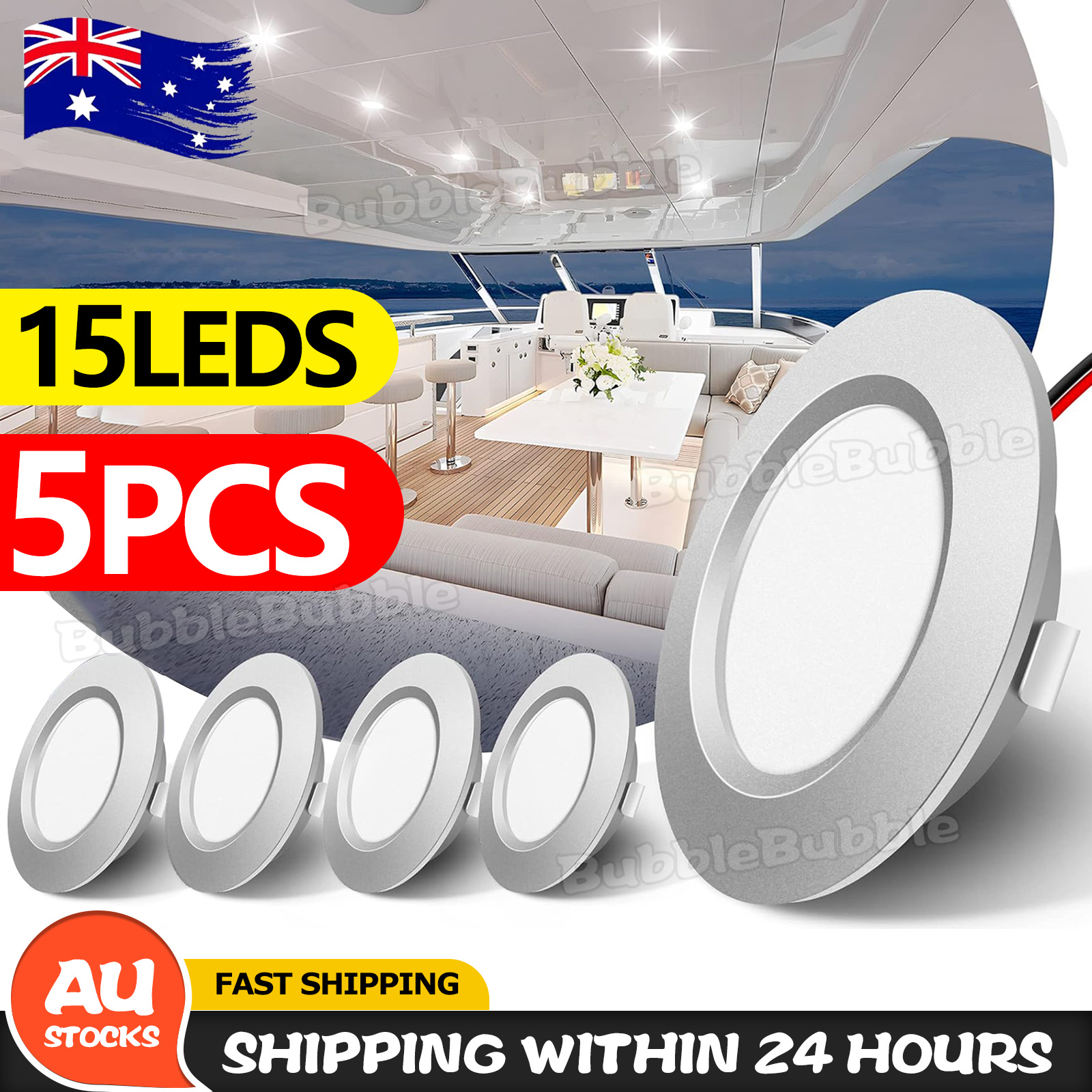 TEMU 5x Recessed Ceiling Lights Led Interior For Bubble, Without Battery
