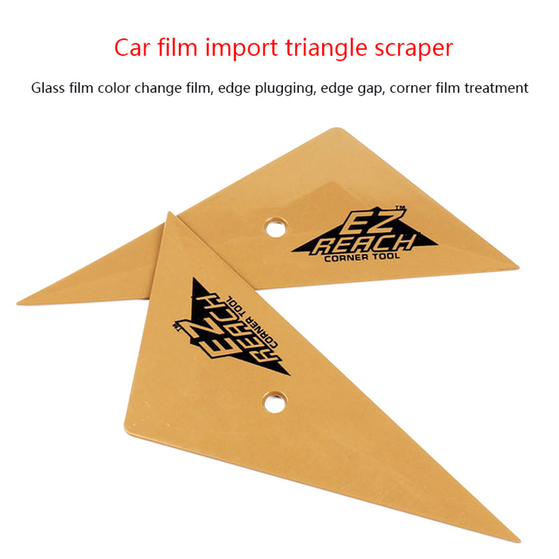 TEMU 3pcs Soft Triangle Go Corner Squeegee Vinyl Car Wrap Window Tinting Scraper Carbon Film Window Edge Installation Tucking Tool