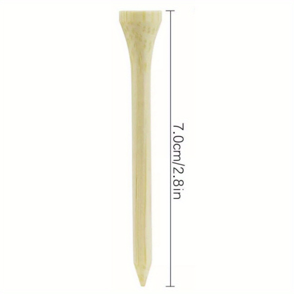 TEMU 250pcs Wood Golf Tees Bulk, 3.3/ 2.8 Inch Golf Tees Long Golf Tees Bamboo Golf Ball Accessories For Men Women Golf , Stronger Than Wooden Golf