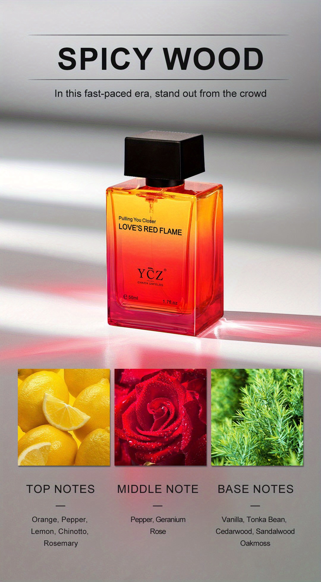 ycz mens luxury cologne spicy fresh fruity eau de Temu