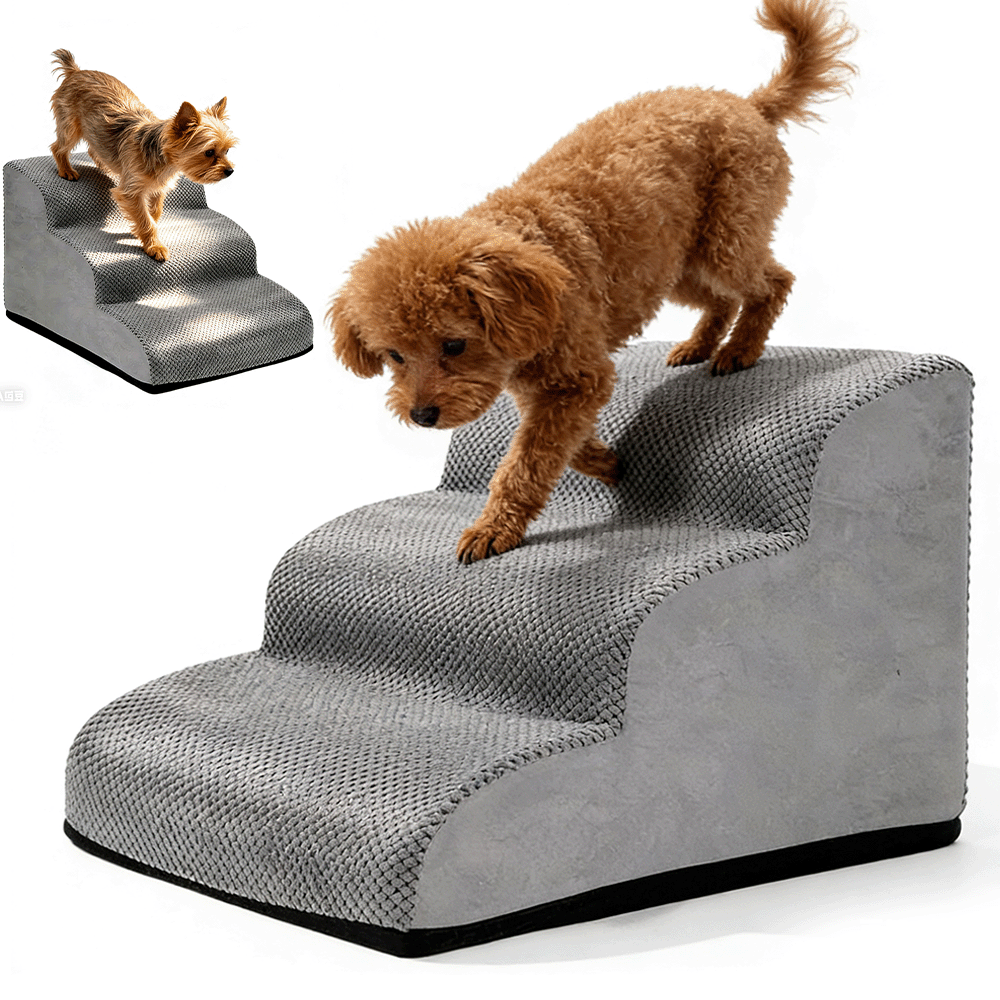 1pc Detachable & Washable Pet Ladder With - Small Step Stool, Lightweight Stairs For Furniture Climbing, Paws For Beds/couches, Assembly & Hygienic Ladder For Puppies Kittens (no)