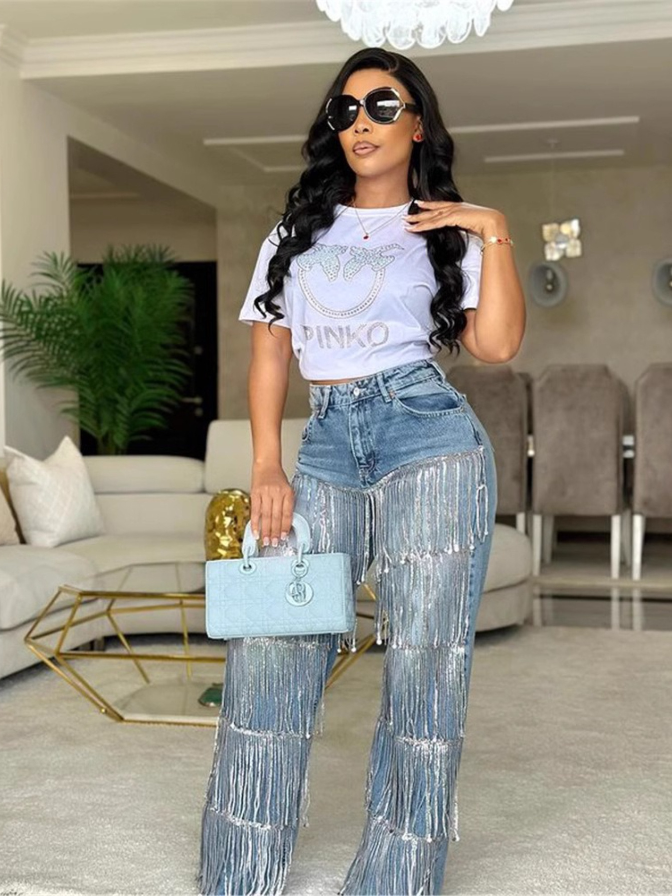 bling jeans sold on Temu United States