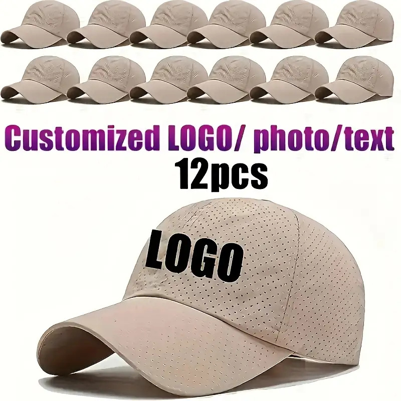 12 Custom Baseball Caps with Personalisation Options