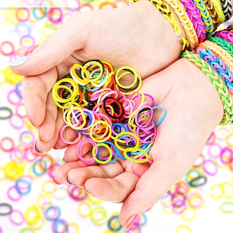 

Ensemble de Bracelets Tressés en Cordon de Caoutchouc de 1878 Pièces - Kit d'Artisanat DIY, 26 Couleurs Vibrantes, Adapté pour un et Toutes