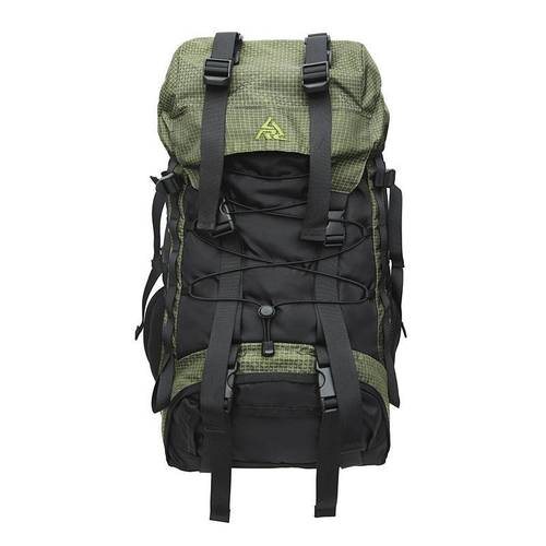 1pc mochila de senderismo de gran capacidad color con cierre de cremallera y parches decorativos | | viajes a