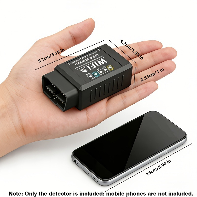 Image of Obdii Wifi Automotive Diagnostic Scanner, Suitable For All Automotive Parts, Applicable, Wireless Wi-fi Function, Operates Via Obd Port, Compatible With And Systems, No Batteries Required