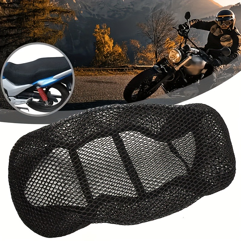 TEMU de cojín para asiento de motocicleta, de malla, de asiento de malla
