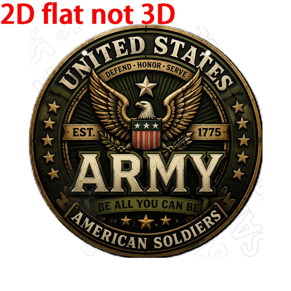 TEMU 2d Flat - 【2d Flat】 2d Flat - [2d Flat] 1pc 2d Flat Not 3d Metal Tin Sign, Vintage Themed Round Metal Wall Decor Sign For Man Cave, Halloween