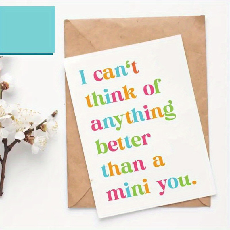 TEMU 1 "'s Better Than You" Baby Shower Card - Self Seal, Vibrant Colors, Floral Designs & High Quality Paper - Expecting Mom New Parent Gift, Font