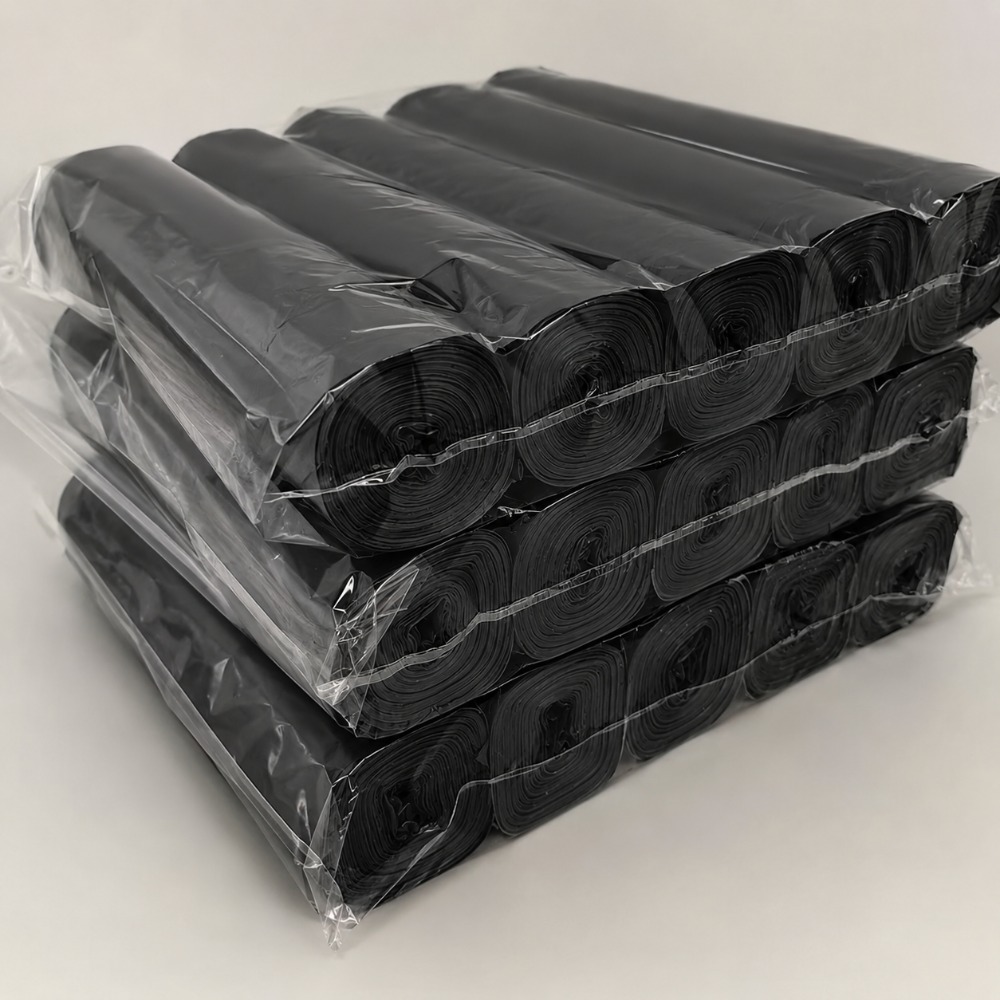 TEMU 5-roll Pack Of 90 Extra-large, Heavy-duty Trash Bags, Suitable For Home, Kitchen, Office, And Outdoor Cleaning! Halloween Gift, Christmas Gift