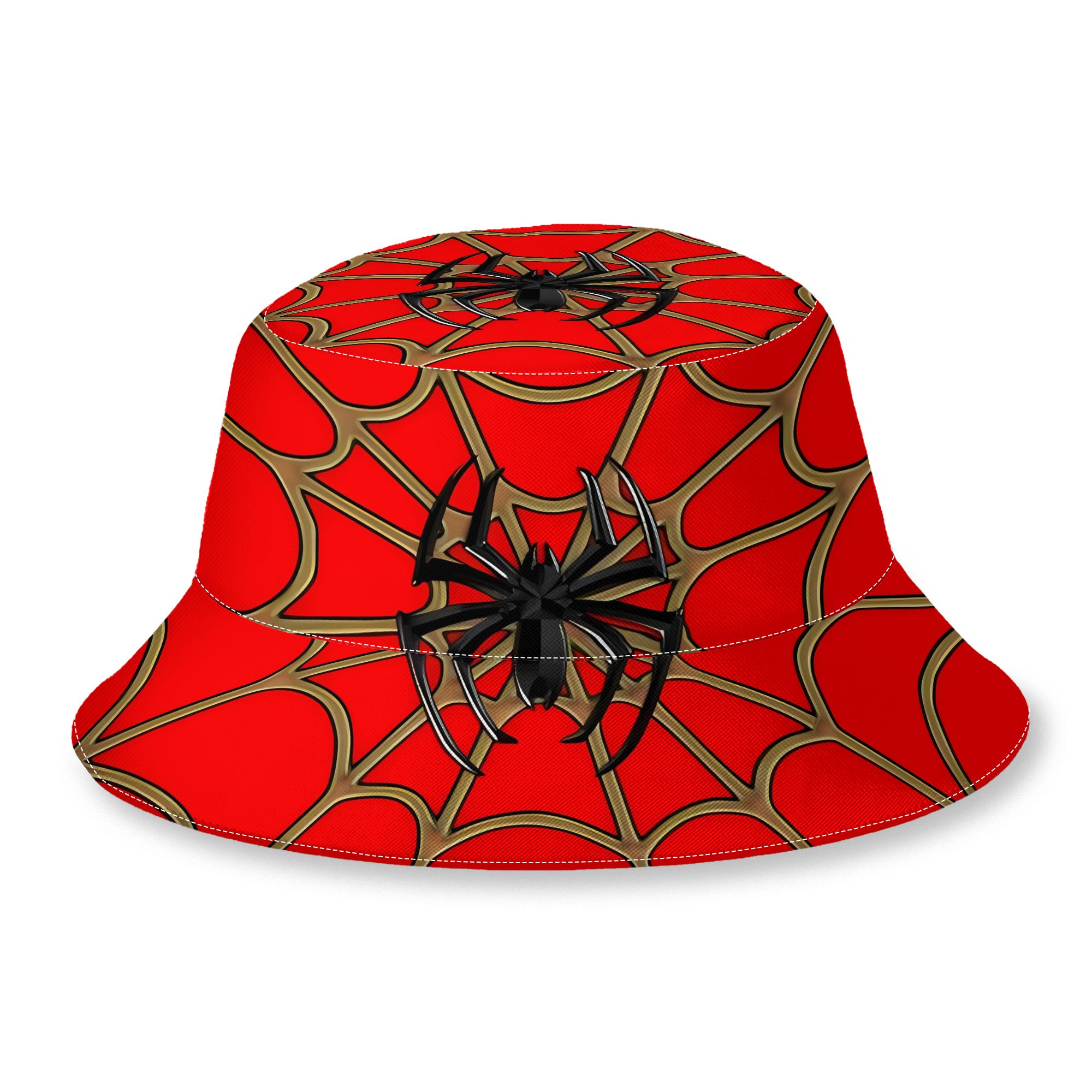 TEMU 2d Print Design Spider And Web Print Pattern Bucket Hat Unisex Hat