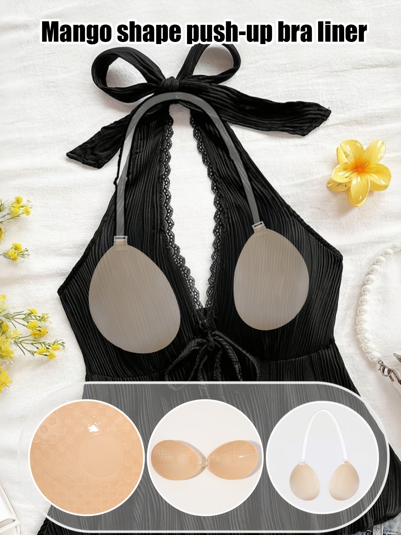 push up bra for backless dress sold on Temu United States