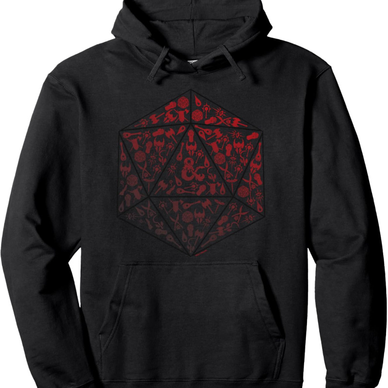 

D20 Icon Fill Pullover Hoodie, Cotton Hooded Sweatshirt, Sweatshirt, Crew Neck Sweatshirt, , Breathable, Casual Hooded Sweatshirt, , Casual