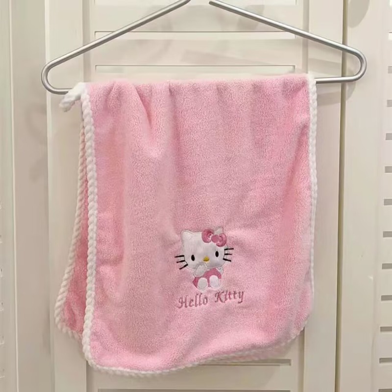 E-shop Sanrio Haartrocknungs-Handtuch, niedliches Cartoon Hello KT, weiches saugfähiges Handtuch