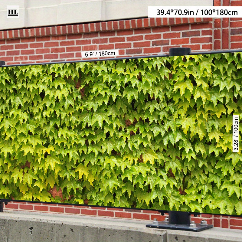 TEMU 1pz per Balcone, Recinzione Decorativa, Copertura per con Elegante, Barriera in Poliestere da 3 Misure per Esterno, Vento e Sole, per Patio,