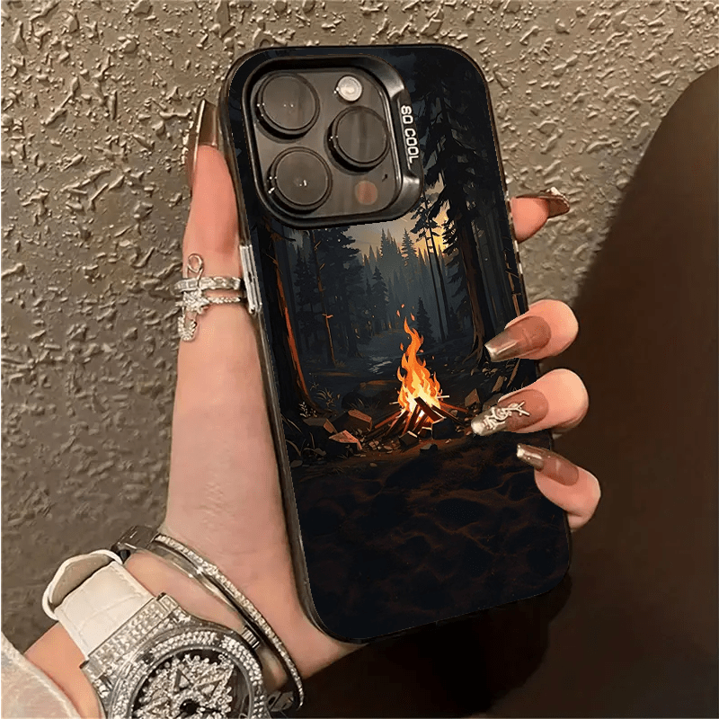 TEMU Phone Case: Forest For Iphone 7 8 Plus X Xr Xs Max 11 12pro 13 14 15 Pro Max Shockproof Ultra-thin Veneer Hard Cover Tpu Protective Phone Case