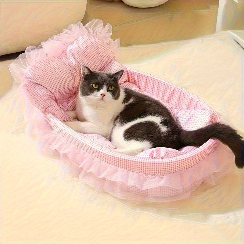 TEMU Pet Bed Set- Universal Soft Cat Nest Puppy Sofa Bed