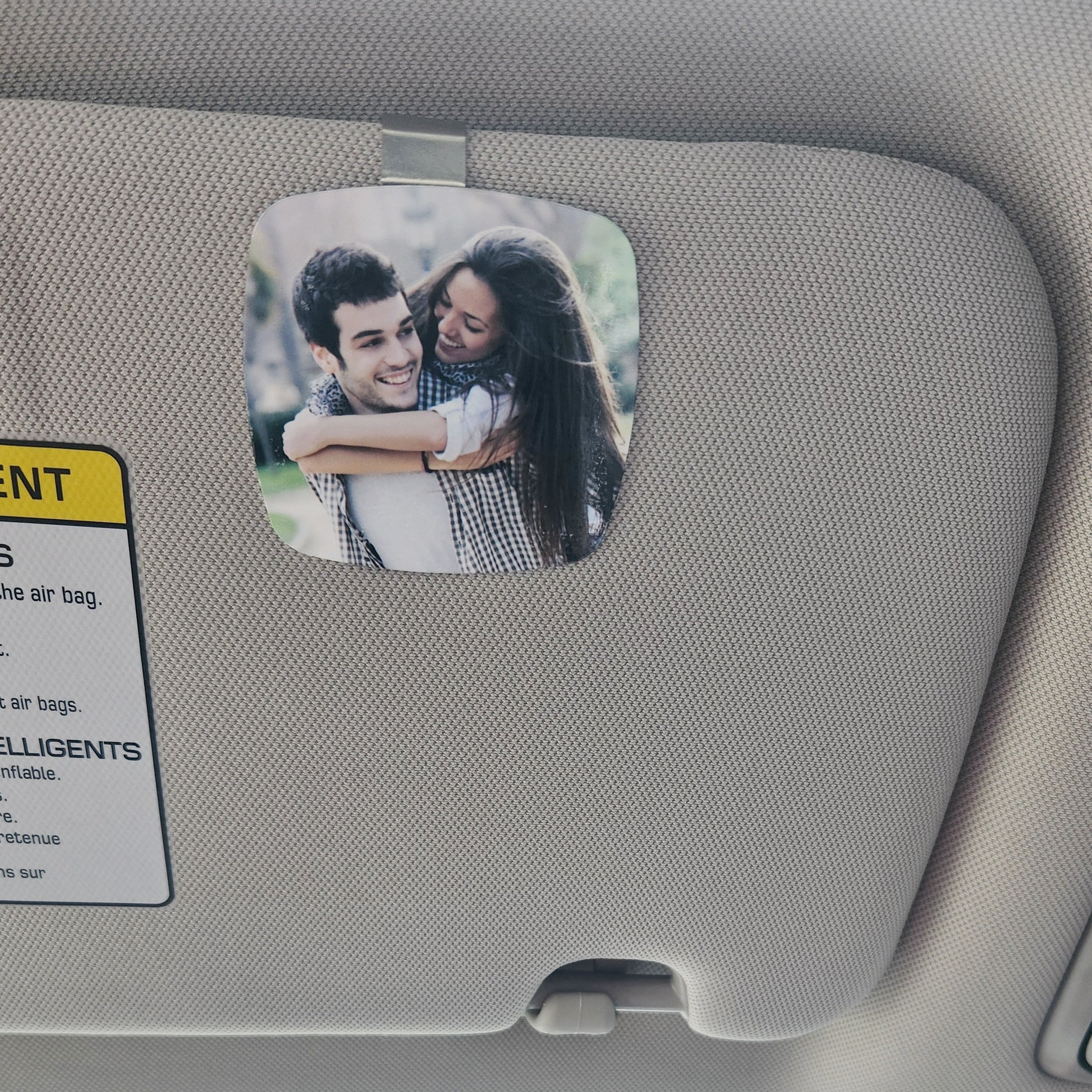 

Custom Photo Car Sun Visor Clip - Personalized Acrylic Sunshade Accessory For , Perfect Christmas Gift