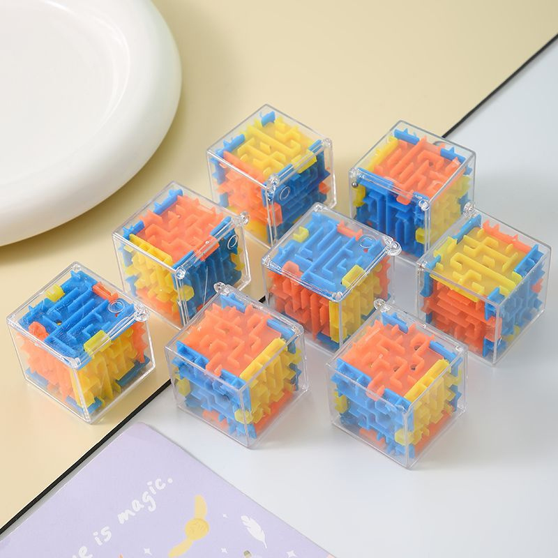 12pcs Fun 3D Cube Rolling Beads Maze Educational Toys