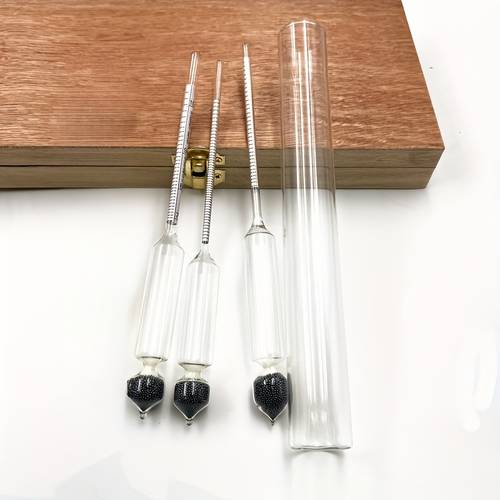 alcohol measuring kit 0 100 liquor hydrometer gravity test tool no power required protective case conversion chart suitable for home brewing liquor testing tool compact hydrometer device